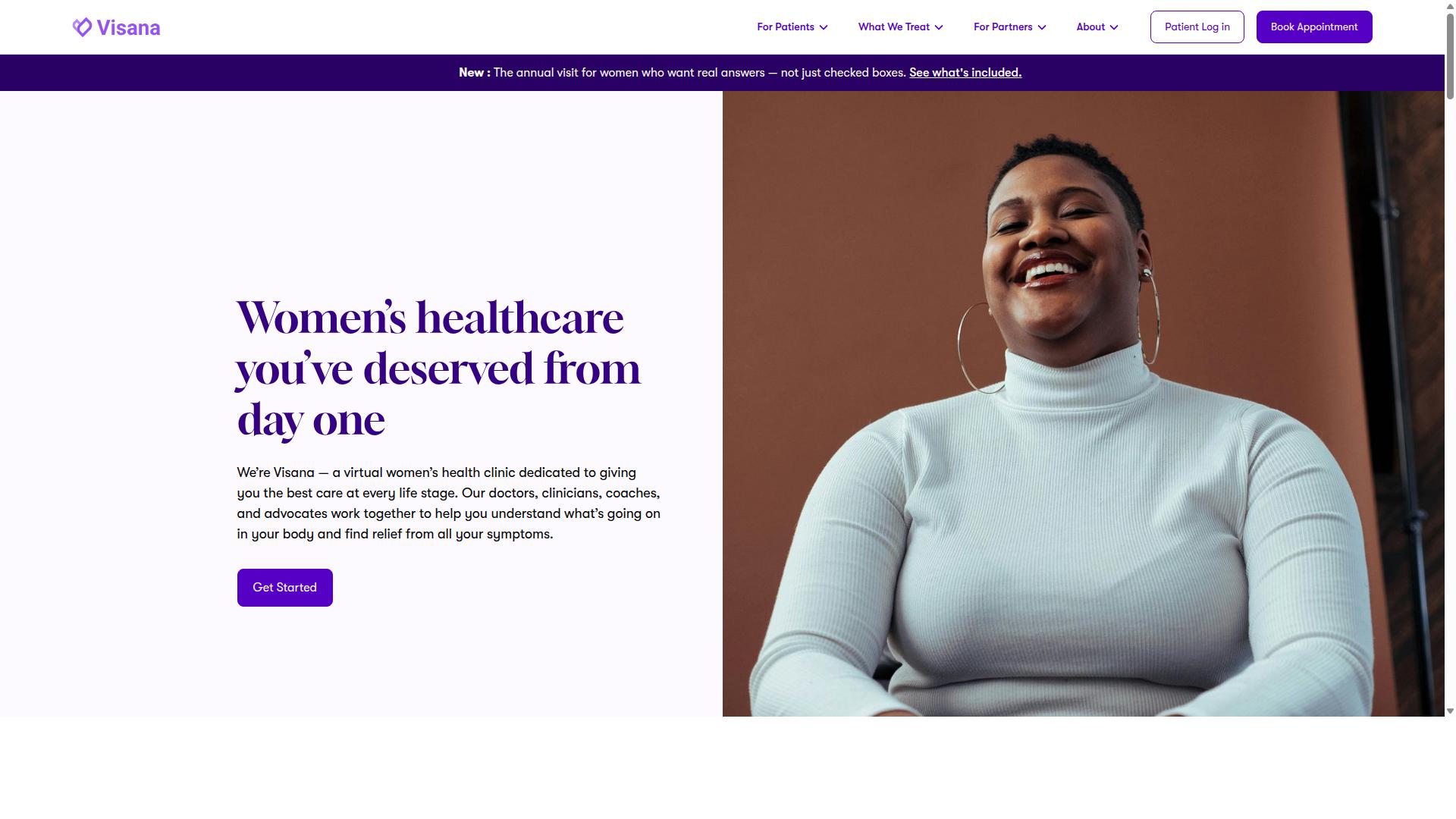 Visana Health website